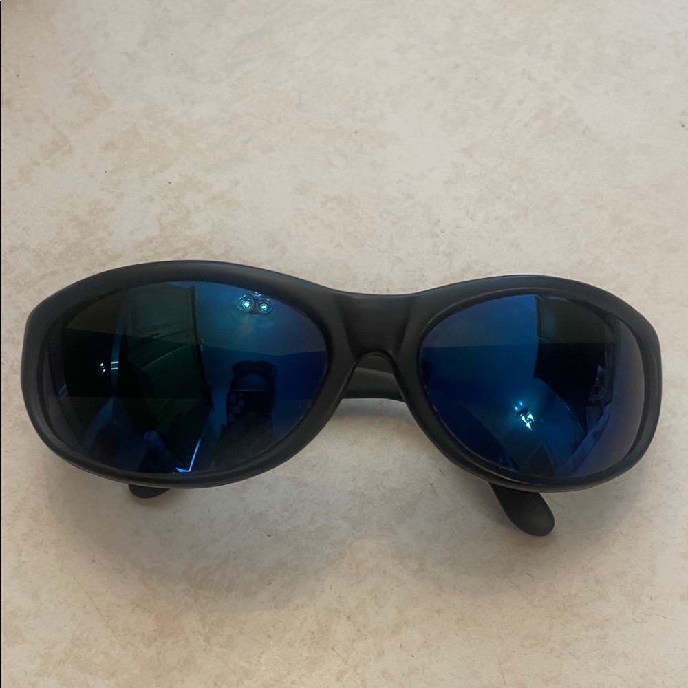 🕶 Vuarnet Pouilloux Sunglasses – Black Frame w/ Blue Polarized Lenses